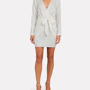 NWT RONNY KOBO Marissa Tie-Waist Jacquard Mini Dress